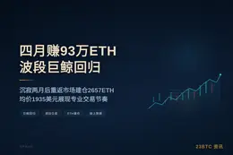 四月赚93万ETH波段巨鲸回归