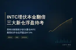 INTC埋伏本金翻倍，三大新仓浮盈待考