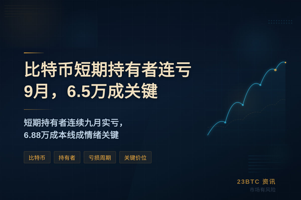 比特币短期持有者连亏9月，6.5万成关键