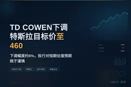 TD COWEN下调特斯拉目标价至460