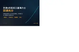 外资4天狂买三星海力士，回调充分