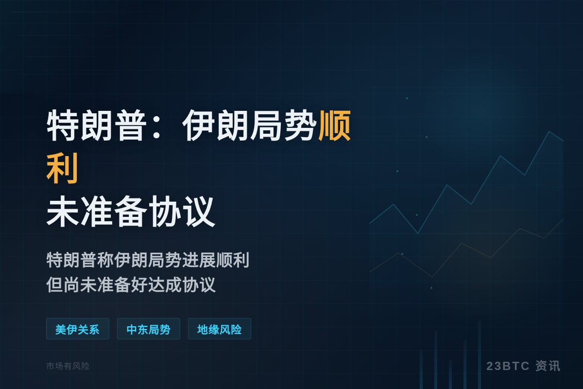 特朗普:伊朗局势顺利,未准备协议插图1 特朗普:伊朗局势顺利,未准备协议