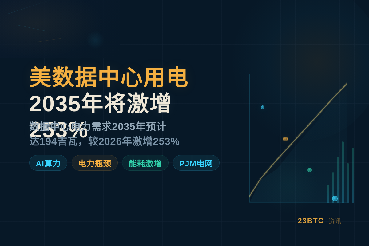 美数据中心用电2035年将激增253%插图1 美数据中心用电2035年将激增253%