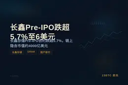 长鑫Pre-IPO跌超5.7%至6美元