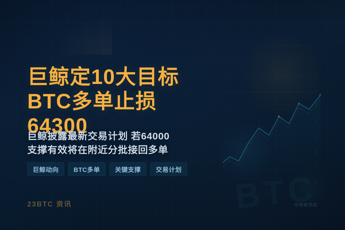 巨鲸定10大目标BTC多单止损64300插图1 巨鲸定10大目标BTC多单止损64300