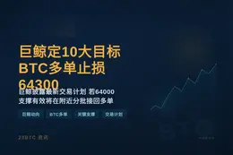 巨鲸定10大目标BTC多单止损64300