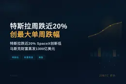 特斯拉周跌近20%创2022来最大单周跌幅