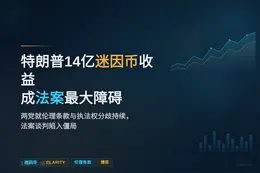 特朗普14亿迷因币收益成法案最大障碍