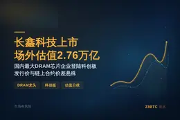 长鑫科技明日上市，场外估值2.76万亿
