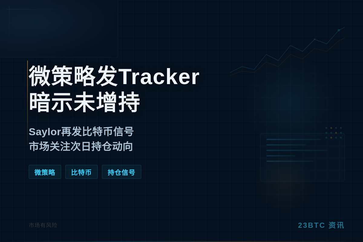 微策略发Tracker暗示未增持插图1 微策略发Tracker暗示未增持