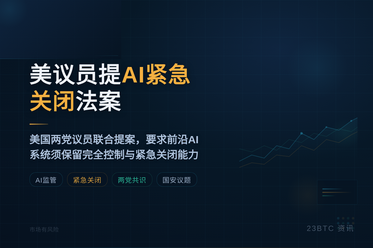 美议员提AI紧急关闭法案