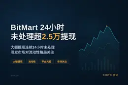 BitMart 24小时未处理超2.5万提现