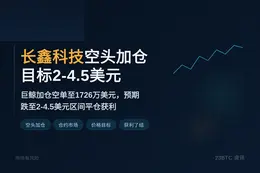 长鑫科技空单持续加仓，挂单2-4.5止盈
