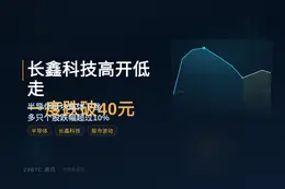 长鑫科技高开低走一度跌破40元