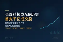长鑫科技成A股历史首支千亿成交股