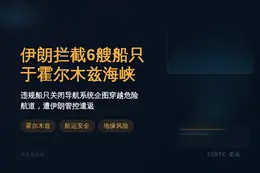 伊朗拦截6艘船只于霍尔木兹海峡