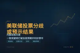 美联储周三投票分歧或预示9月结果