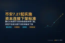 币安7.27起实施资本连接下架标准