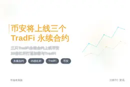 币安将上线三个TradFi永续合约