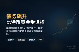 债务飙升，比特币黄金受追捧