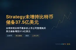 Strategy未增持比特币，储备37.5亿美元