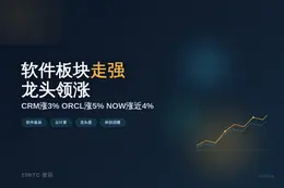 软件股盘初走高CRM涨3%ORCL涨5%