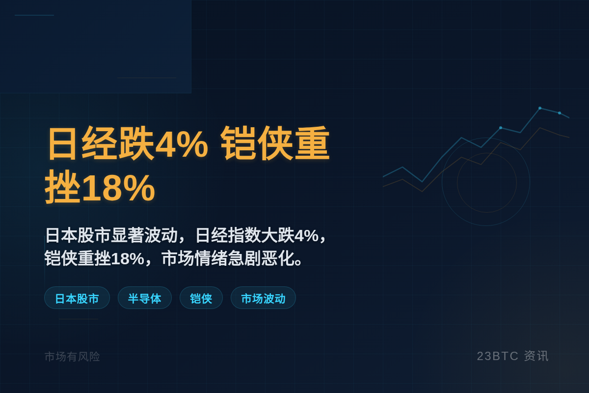 日经跌4% 铠侠重挫18%