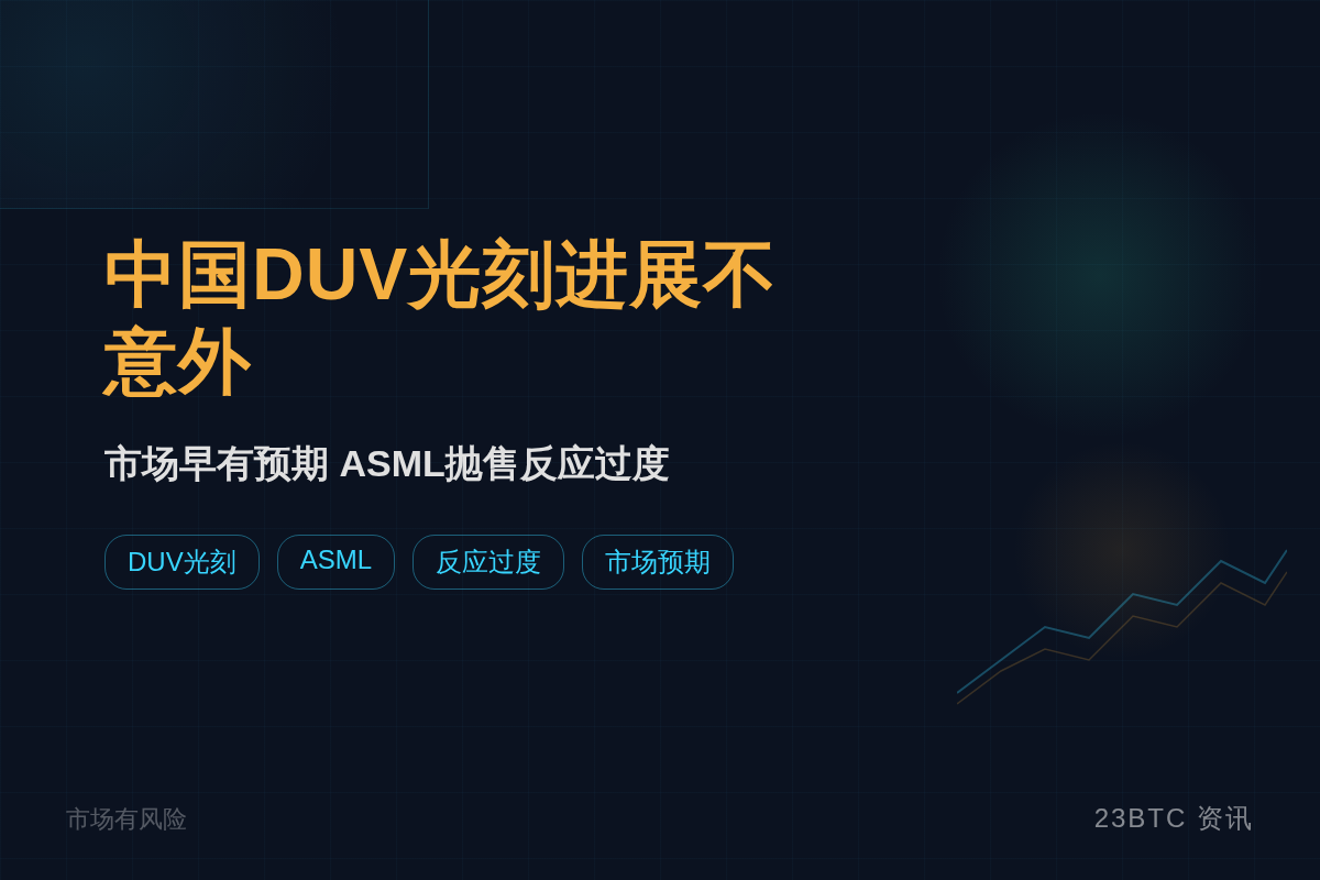中国DUV光刻进展不意外