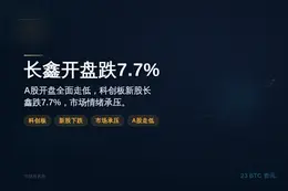 长鑫开盘跌7.7%