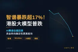 智谱暴跌超17%！港股大模型普跌