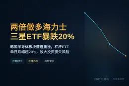 两倍做多海力士三星ETF暴跌20%