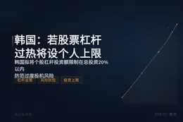 韩国：若股票杠杆过热将设个人上限