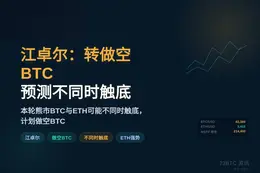 江卓尔：转做空BTC，预测不同时触底