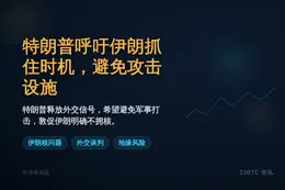 特朗普呼吁伊朗抓住时机，避免攻击设施