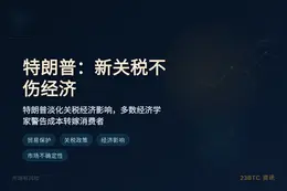 特朗普：新关税不伤经济