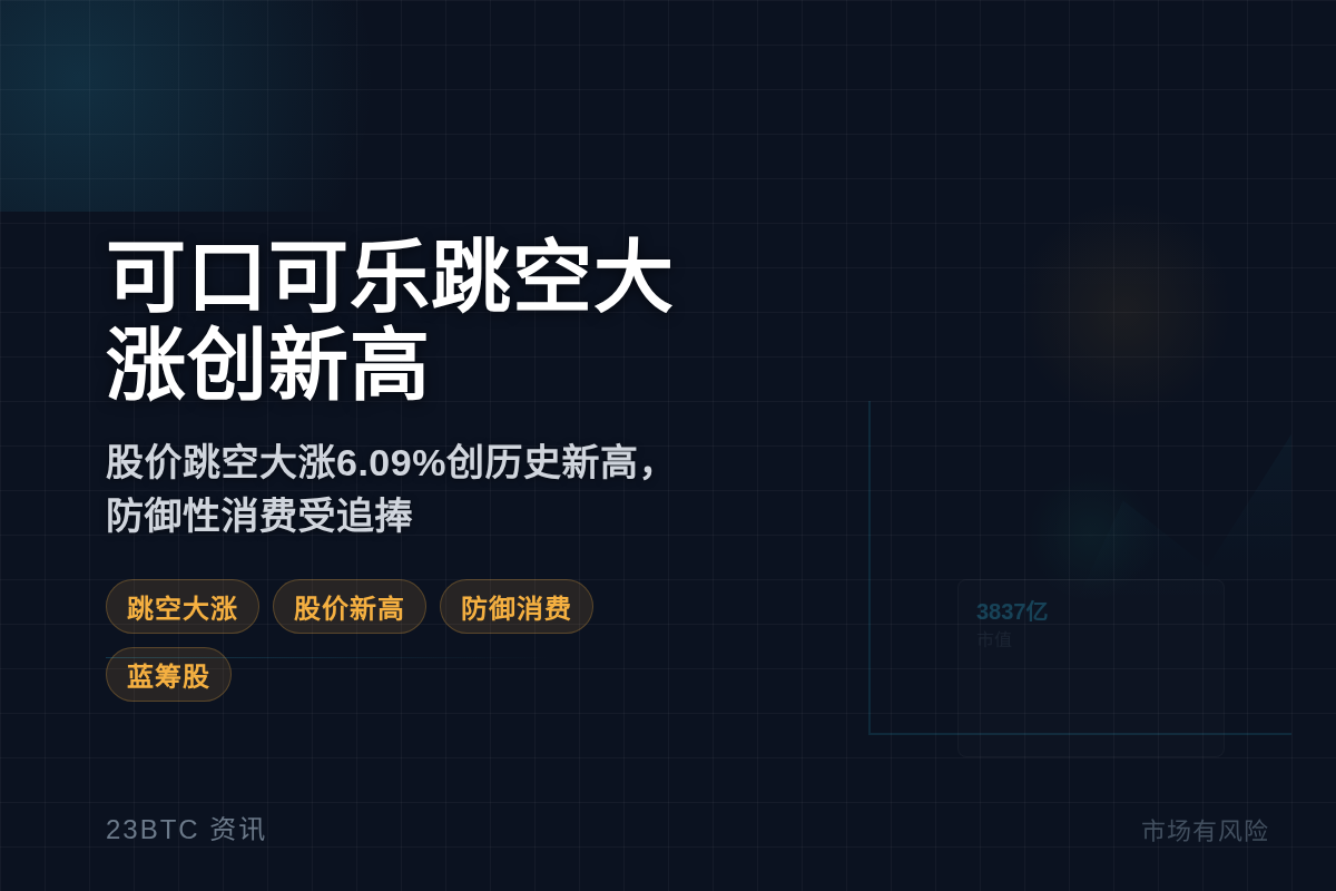 可口可乐跳空大涨创新高