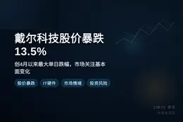 戴尔科技暴跌13.5%创4月来最大跌幅