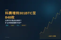 科赛增持301BTC至848枚