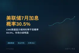 美联储7月加息概率30.5%