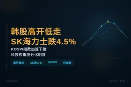 韩股高开低走，SK海力士跌4.5%