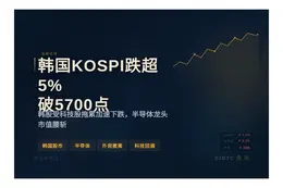 韩国KOSPI跌超5%破5700点新低