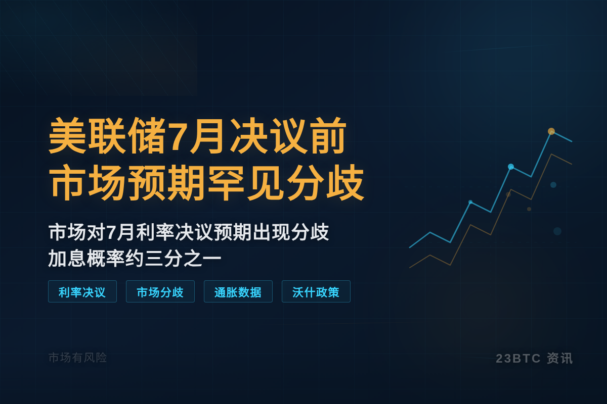 美联储7月决议前市场预期罕见分歧插图1 美联储7月决议前市场预期罕见分歧