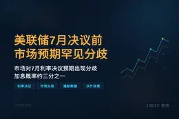 美联储7月决议前市场预期罕见分歧