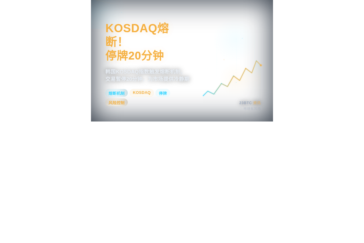 KOSDAQ熔断!停牌20分钟插图1 KOSDAQ熔断!停牌20分钟