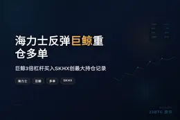 海力士午后反弹，某巨鲸重仓3122万美元SKHX多单