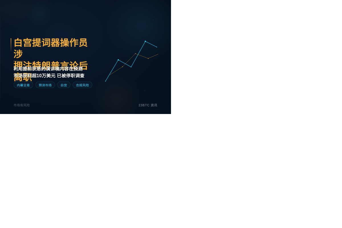 白宫提词器操作员涉押注特朗普言论后离职插图1 白宫提词器操作员涉押注特朗普言论后离职