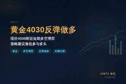 2026-07-30 04:24:50 黄金4030反弹做多