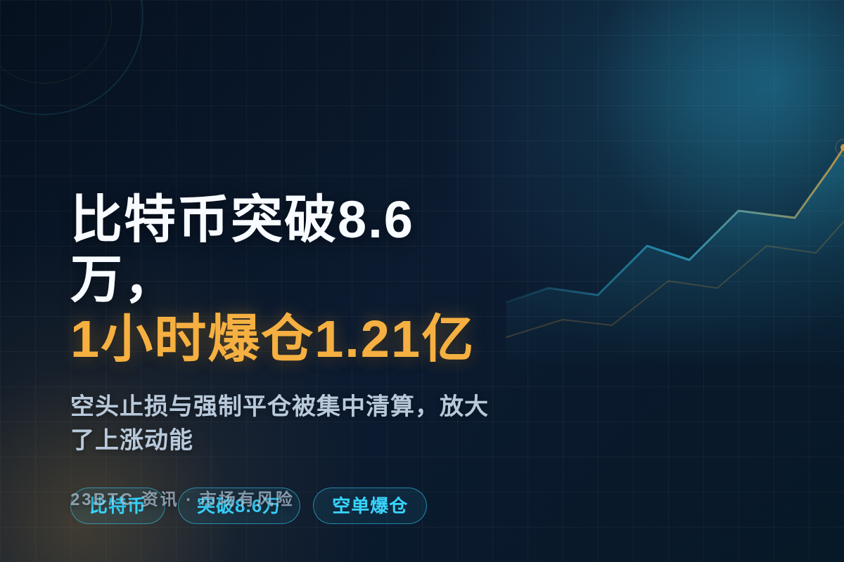 比特币突破8.6万,1小时爆仓1.21亿插图1 比特币突破8.6万,1小时爆仓1.21亿