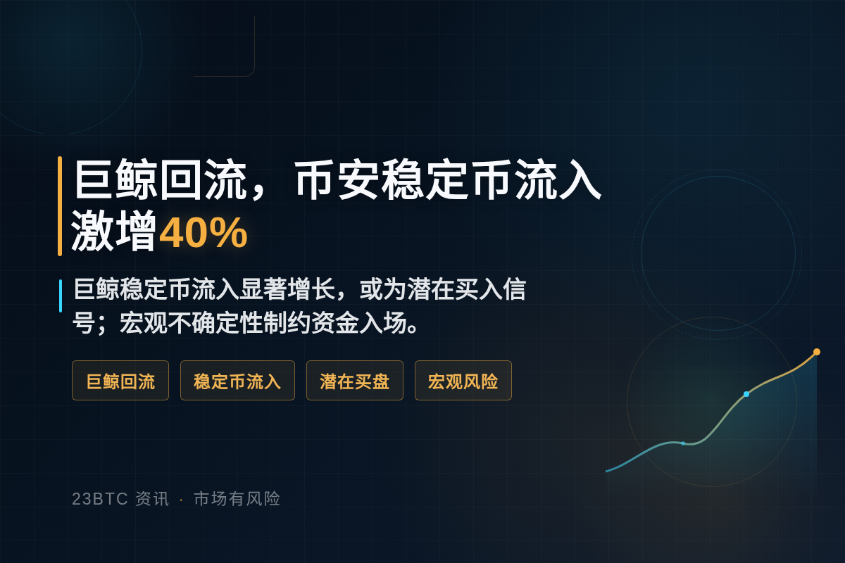 巨鲸回流,币安稳定币流入激增40%插图1 巨鲸回流,币安稳定币流入激增40%