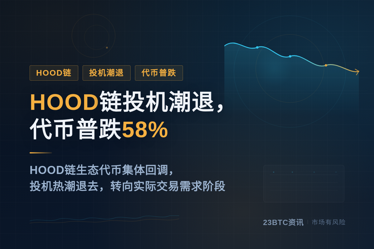 HOOD链投机潮退，代币普跌58%